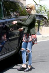 Emma Roberts in RIpped Jeans - Beverly Hills, 07/06/2016 