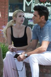 Emma Roberts - On the Set of 