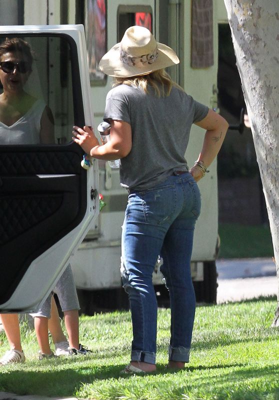 Hilary Duff at a Park in New York City 07/25/2016 