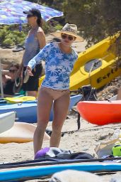 Hilary Duff in Bikini Bottoms - Beach in Malibu, July 2016