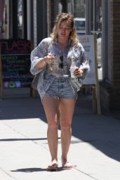 Hilary Duff  in Jeans Shorts - Out in Studio City 7/4/2016