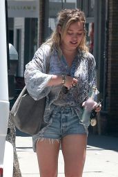 Hilary Duff  in Jeans Shorts - Out in Studio City 7/4/2016