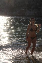 Imogen Thomas in Bikini - Beach Fun in Monaco, July 2016