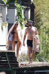 Irina Shayk Bikini Candids - Vacation at Garda Lake, Italy, July 2016