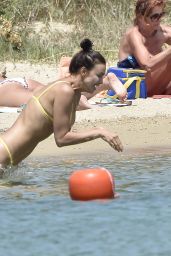Irina Shayk in Bikini on the beach in Porto Cervo, July 2016
