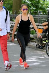 Jennifer Lopez in Spandex - Walks to the Gym in New York City 6/30/2016