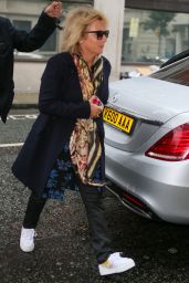 Jennifer Saunders & Joanne Lumley  Arriving at BBC Radio Two in London 1/7/2016