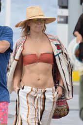 Kate Hudson in a Bikini Top on a Dock in Formentera, Spain 7/14/2016