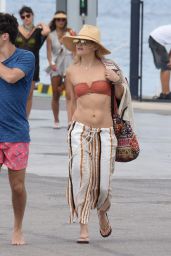 Kate Hudson in a Bikini Top on a Dock in Formentera, Spain 7/14/2016