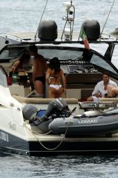 Kelly Brook in a Swimsuit - Boat Trip in Ischia 7/16/2016