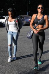 Kelly Rowland in Tights - Bristol Farms in Los Angeles 7/20/2016