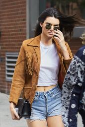 Kendall Jenner in Jeans Shorts - New York City, 07/10/2016 • CelebMafia