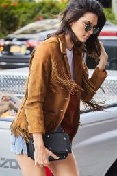 Kendall Jenner in Jeans Shorts - New York City, 07/10/2016 