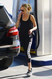 Kimberly Stewart at a Gas Station in Studio City, July 2016