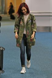Lily Collins at Vancouver International Airport, July 2016