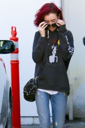 Lily Collins Street Style - Out in Los Angeles 07/05/2016 