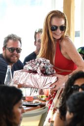 Lindsay Lohan Summer Style - Out in Mykonos, Greece, 7/5/2016