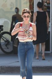 Lucy Hale Street Style - Stopping by Starbucks in Los Angeles 7/21/2016