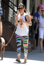 Lucy Liu - Walking Her Dog in New York City, July 2016