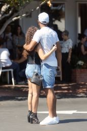 Madison Pettis in Jeans Shorts - Fred Segal