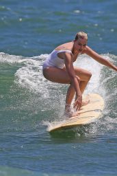 Margot Robbie in Swimsuit - Surfing in Hawaii 7/19/2016