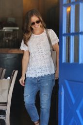 Minka Kelly Street Style - at Kings Road Cafe in West Hollywood 7/6/2016