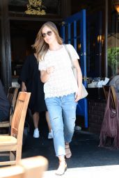 Minka Kelly Street Style - at Kings Road Cafe in West Hollywood 7/6/2016