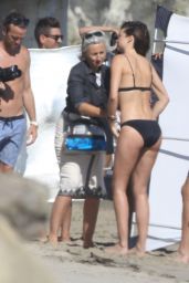 Miranda Kerr Bikini Photoshoot - Beach in Malibu, CA 7/18/2016