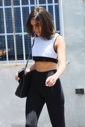 Olivia Culpo Booty in Tights - Leaving a Gym in West Hollywood, July 2016
