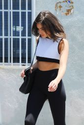 Olivia Culpo Booty in Tights - Leaving a Gym in West Hollywood, July 2016