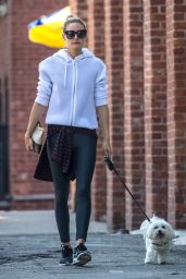 Olivia Palermo - Walking Her Dog in Brooklyn - New York City 7/18/2016