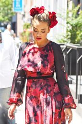 Rita Ora Fashion - Leaving Her Apartment NYC 7/28/2016 