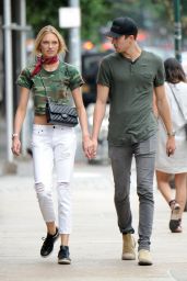 Romee Strijd Street Style - Tribeca 7/7/2016