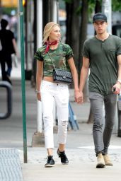 Romee Strijd Street Style - Tribeca 7/7/2016