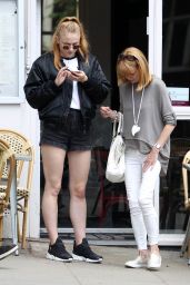 Sophie Turner Leggy in Shorts - Out in Hampstead, July 2016