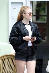Sophie Turner Leggy in Shorts - Out in Hampstead, July 2016