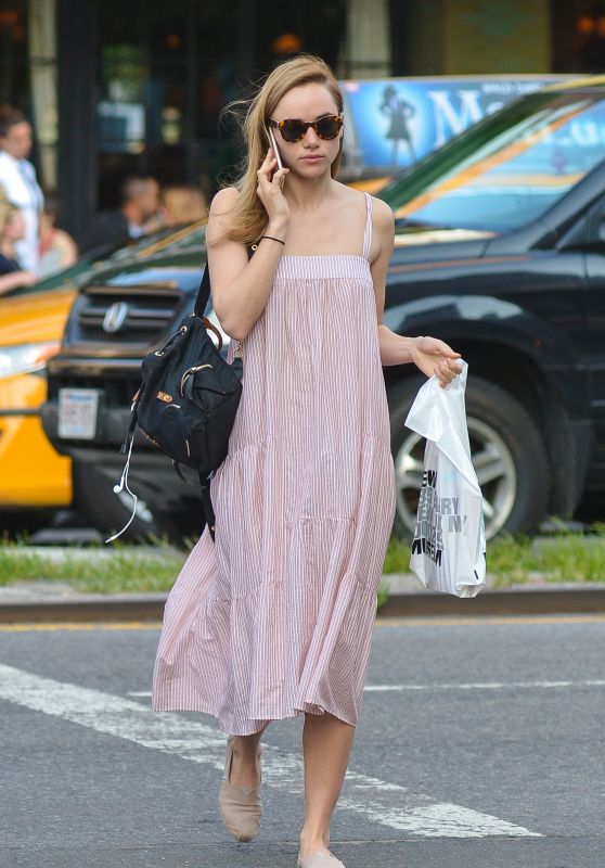 Suki Waterhouse in Summer Dress - New York City 7/20/2016 