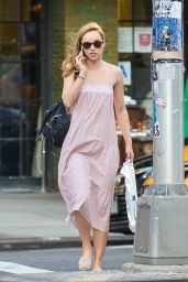 Suki Waterhouse in Summer Dress - New York City 7/20/2016 