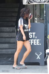 Vanessa Hudgens Leggy in Shorts - Beverly Hills 7/13/2016 