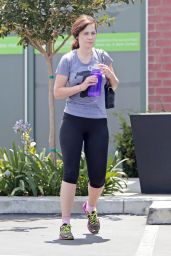 Zooey Deschanel in Leggings at the Gym in LA - 7/12/2016 