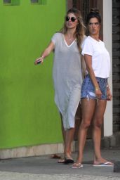 Alessandra Ambrosio in Jeans Shorts - Rio de Janeiro 8/5/2016 