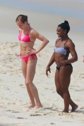 Aly Raisman, Simone Biles & Madison Kocian in Bikinis at a beach in Rio de Janeiro 8/20/2016
