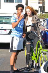 Bella Thorne - Riding Bike Around Los Angeles 8/13/2016