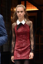 Cara Delevingne Fashion Style - Leaving Her Hotel in NYC 8/1/2016