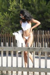 Chanel Iman in Bikini - Beach in Ibiza, August 2016