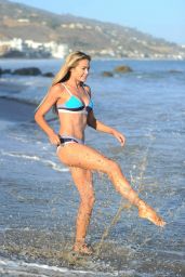 Denise Richards in Bikini on the Beach, Malibu 8/8/2016 