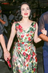 Dita Von Teese - Arriving at the Adele Concert in Los Angeles. 8/10/2016 