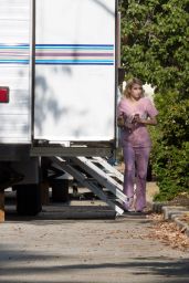 Emma Roberts at Scream Queens Set in LA 8/5/2016 