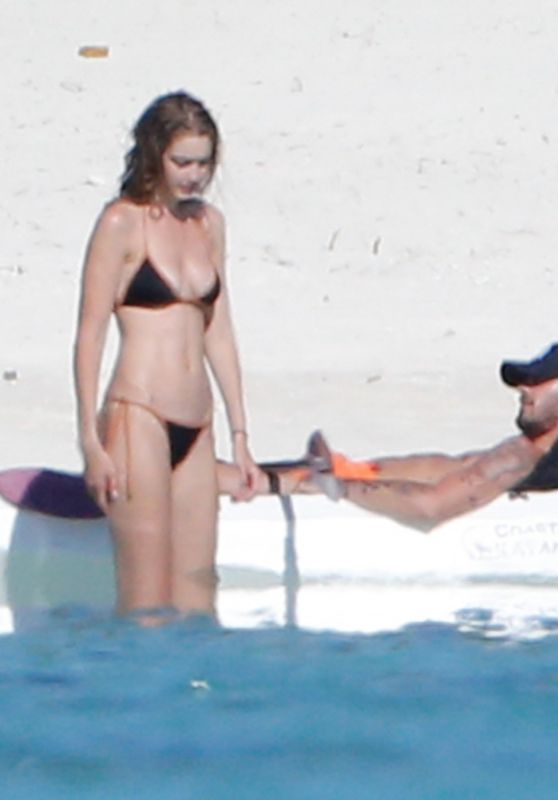 Gigi Hadid in Bikini - Beach in Tahiti, August 2016