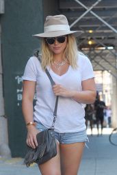 Hilary Duff Booty in Jeans Shorts - NYC 8/28/2016 
